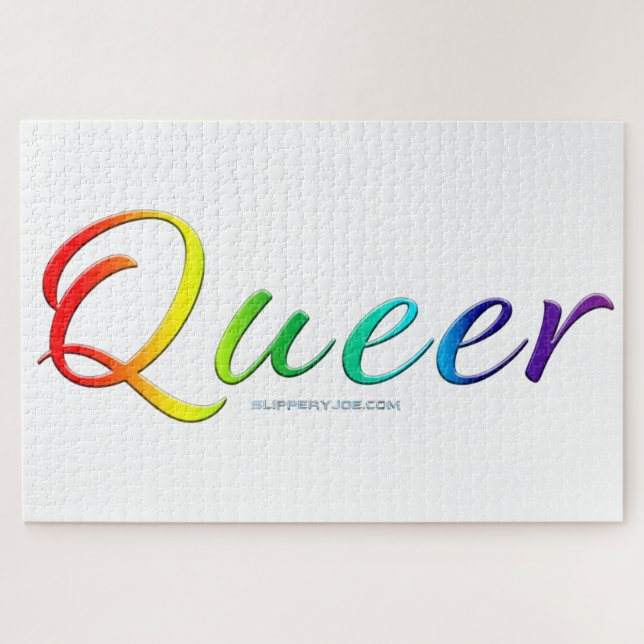 SlipperyJoe's queer single expressive word smooth  Jigsaw Puzzle (Horizontal)
