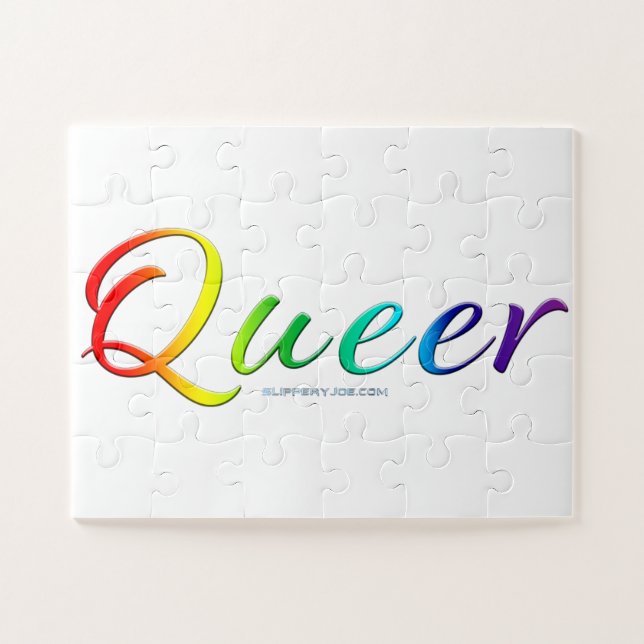 SlipperyJoe's queer single expressive word smooth  Jigsaw Puzzle (Horizontal)