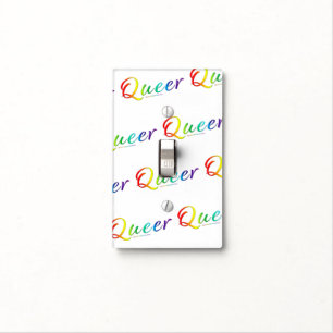 SlipperyJoe's queer single expressive word smooth Light Switch Cover