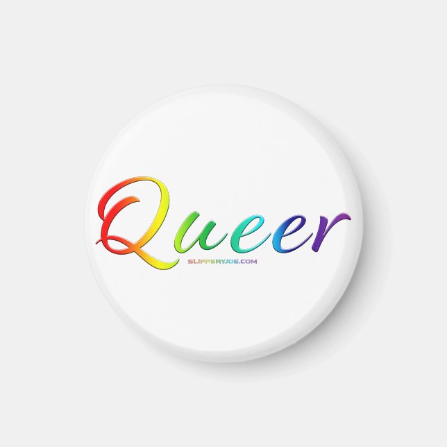 SlipperyJoe's queer single expressive word smooth  Magnet (Front)