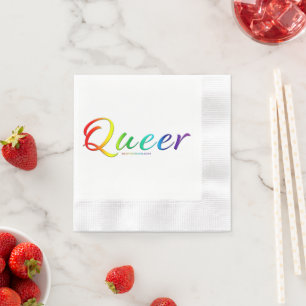 SlipperyJoe's queer single expressive word smooth Napkins