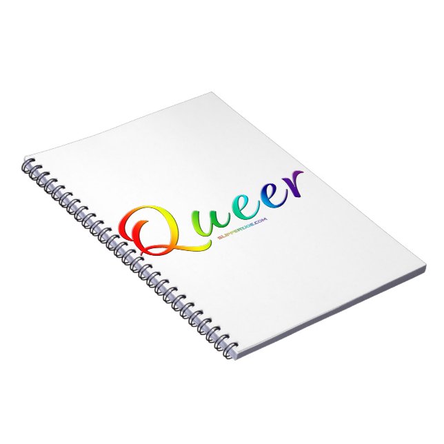 SlipperyJoe's queer single expressive word smooth  Notebook (Right Side)