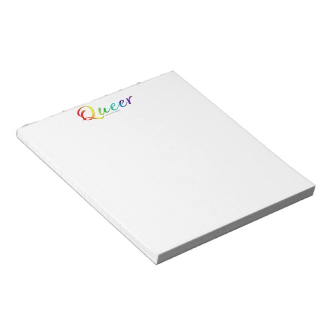 SlipperyJoe's queer single expressive word smooth  Notepad (Angled)