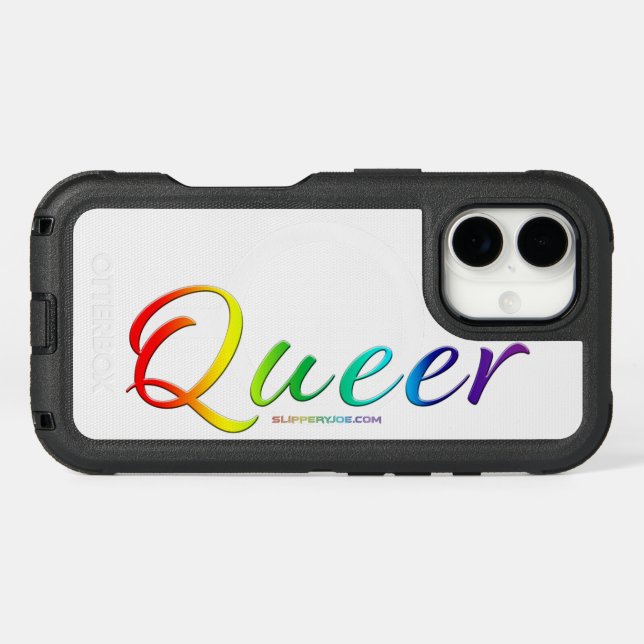 SlipperyJoe's queer single expressive word smooth  Otterbox iPhone Case (Back Horizontal)