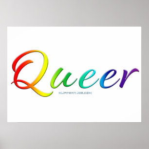 SlipperyJoe's queer single expressive word smooth Poster