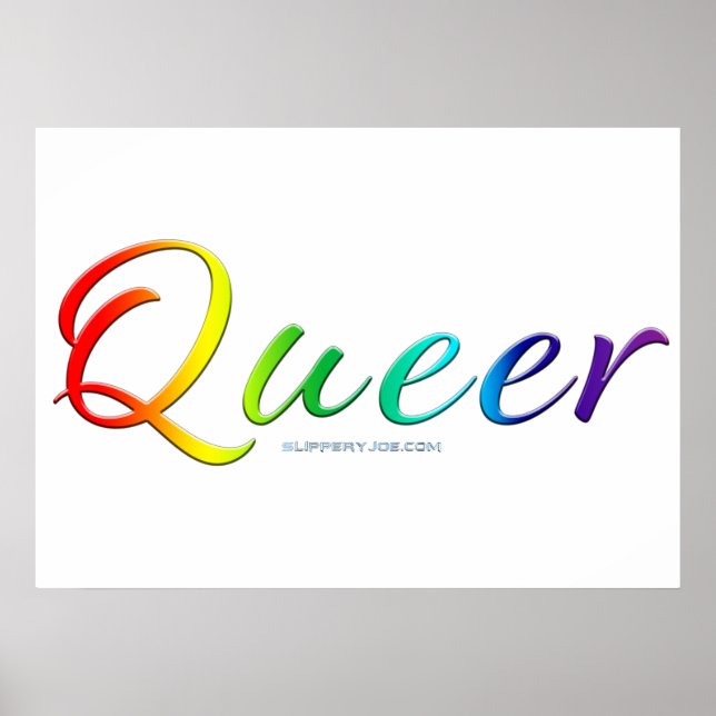 SlipperyJoe's queer single expressive word smooth  Poster (Front)