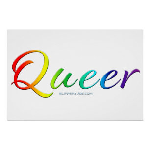 SlipperyJoe's queer single expressive word smooth Poster