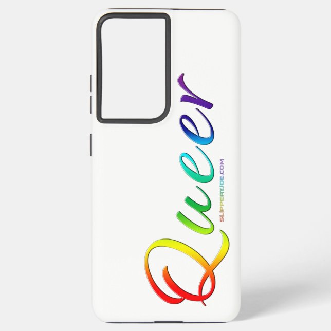 SlipperyJoe's queer single expressive word smooth  Samsung Galaxy Case (Back)