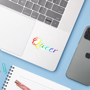 SlipperyJoe's queer single expressive word smooth Sticker