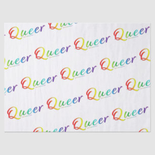 SlipperyJoe's queer single expressive word smooth Tissue Paper