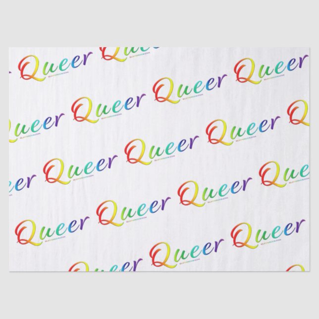 SlipperyJoe's queer single expressive word smooth  Tissue Paper (Front)