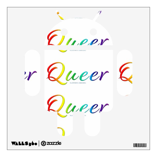 SlipperyJoe's queer single expressive word smooth  Wall Decal (Front)