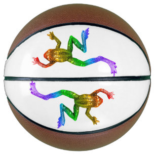 SlipperyJoe's rainbow colored frog rendered sculpt Basketball