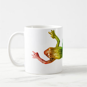SlipperyJoe's rainbow colored frog rendered sculpt Coffee Mug