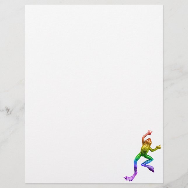 SlipperyJoe's rainbow colored frog rendered sculpt Letterhead (Front)
