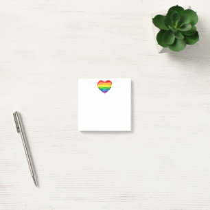 SlipperyJoe's rainbow colored heart scribbled swir Post-it Notes