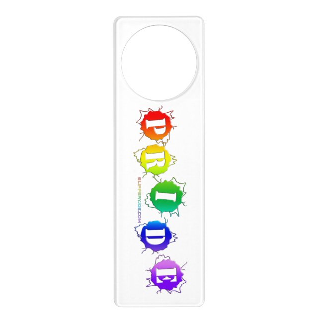 SlipperyJoe's rainbow colored pride sign bursts wi (Front)