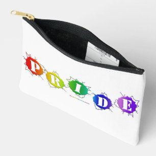 SlipperyJoe's rainbow colored pride sign bursts wi Accessory Pouch