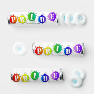 SlipperyJoe's rainbow colored pride sign bursts wi Breath Savers® Mints
