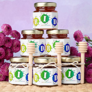 SlipperyJoe's rainbow colored pride sign bursts wi Honey Jar Favors
