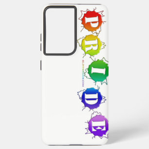 SlipperyJoe's rainbow colored pride sign bursts wi Samsung Galaxy S21 Ultra Case