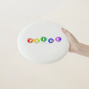 SlipperyJoe's rainbow colored pride sign bursts wi Wham-O Frisbee