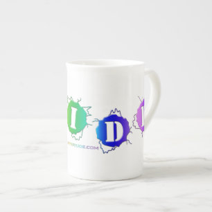 SlipperyJoe's rainbow colored pride sign word thre Bone China Mug