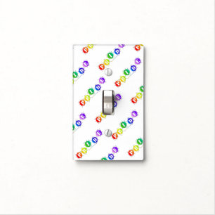 SlipperyJoe's rainbow colored pride sign word thre Light Switch Cover