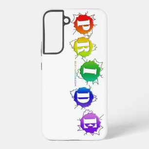 SlipperyJoe's rainbow colored pride sign word thre Samsung Galaxy S22+ Case