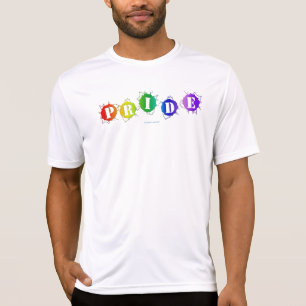 SlipperyJoe's rainbow colored pride sign word thre T-Shirt