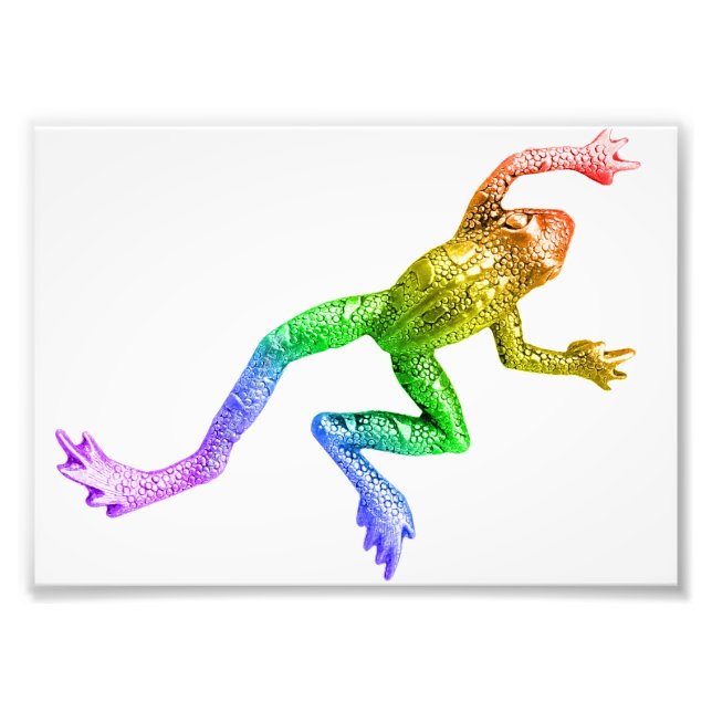 SlipperyJoe's rainbow gradient frog vibrant amphib Photo Print (Front)