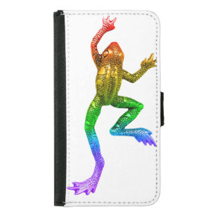 SlipperyJoe's rainbow gradient frog vibrant amphib Samsung Galaxy S5 Wallet Case