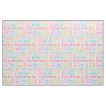 SlipperyJoe&#39;s rainbow LGBTQ+ community word cloud  Fabric