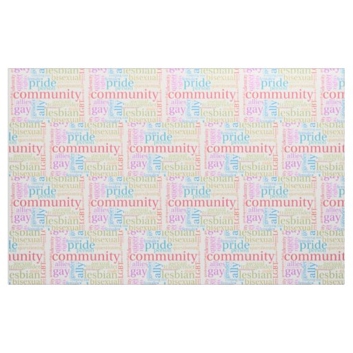 SlipperyJoe's rainbow LGBTQ+ community word cloud  Fabric