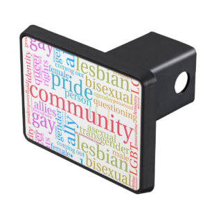 SlipperyJoe's rainbow LGBTQ+ community word cloud  Hitch Cover