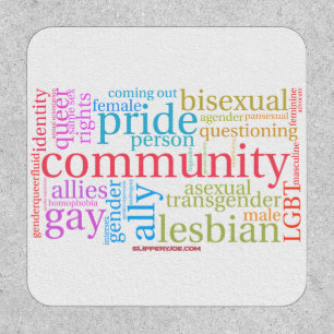 SlipperyJoe's rainbow LGBTQ+ community word cloud  Patch
