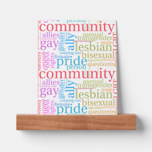 SlipperyJoe's rainbow LGBTQ+ community word cloud Picture Ledge