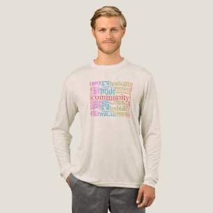 SlipperyJoe's rainbow LGBTQ+ community word cloud Tri-Blend Shirt