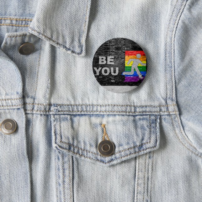 SlipperyJoe's rainbow pride colors panel urban str Button (In Situ)