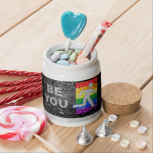 SlipperyJoe's rainbow pride colors panel urban str Candy Jar