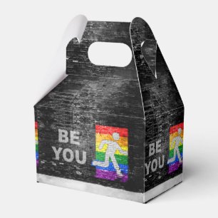 SlipperyJoe's rainbow pride colors panel urban str Favor Boxes