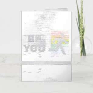SlipperyJoe's rainbow pride colors panel urban str Foil Greeting Card