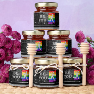 SlipperyJoe's rainbow pride colors panel urban str Honey Jar Favors