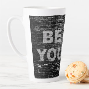 SlipperyJoe's rainbow pride colors panel urban str Latte Mug