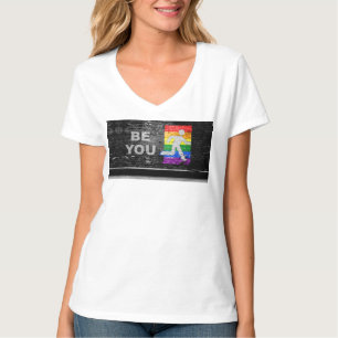SlipperyJoe's rainbow pride colors panel urban str T-Shirt