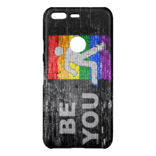 SlipperyJoe's rainbow pride colors panel urban str Uncommon Google Pixel Case