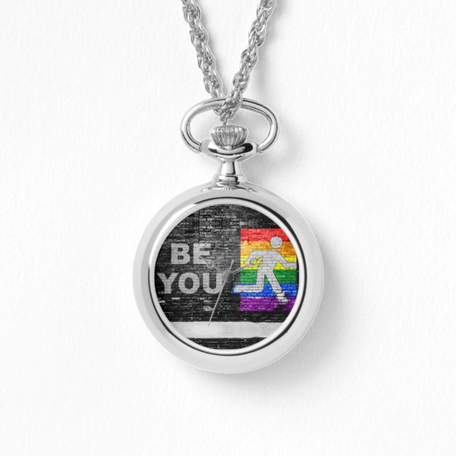 SlipperyJoe's rainbow pride colors panel urban str Watch (Front)