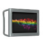 SlipperyJoe's Rainbow smoke vapor ripple rainbow c Belt Buckle