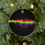 SlipperyJoe's Rainbow smoke vapor ripple rainbow c Ceramic Ornament