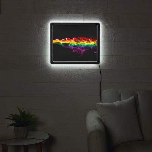 SlipperyJoes Rainbow smoke vapor ripple rainbow c LED Sign